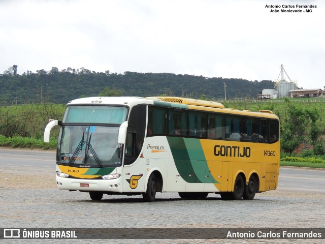 Empresa Gontijo de Transportes 14360 na cidade de João Monlevade, Minas Gerais, Brasil, por Antonio Carlos Fernandes. ID da foto: 9693034.