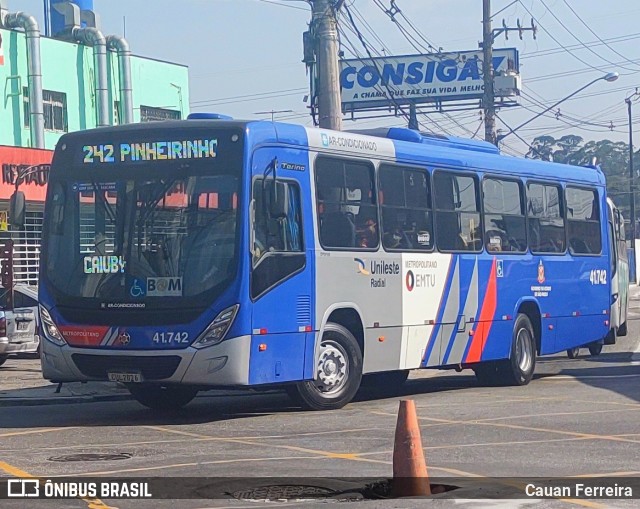 Radial Transporte Coletivo 41.742 na cidade de Itaquaquecetuba, São Paulo, Brasil, por Cauan Ferreira. ID da foto: 9693464.