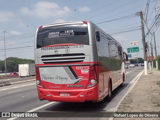 Empresa de Ônibus Pássaro Marron 5813 na cidade de São Paulo, São Paulo, Brasil, por Rafael Lopes de Oliveira. Número da foto: #9692893.