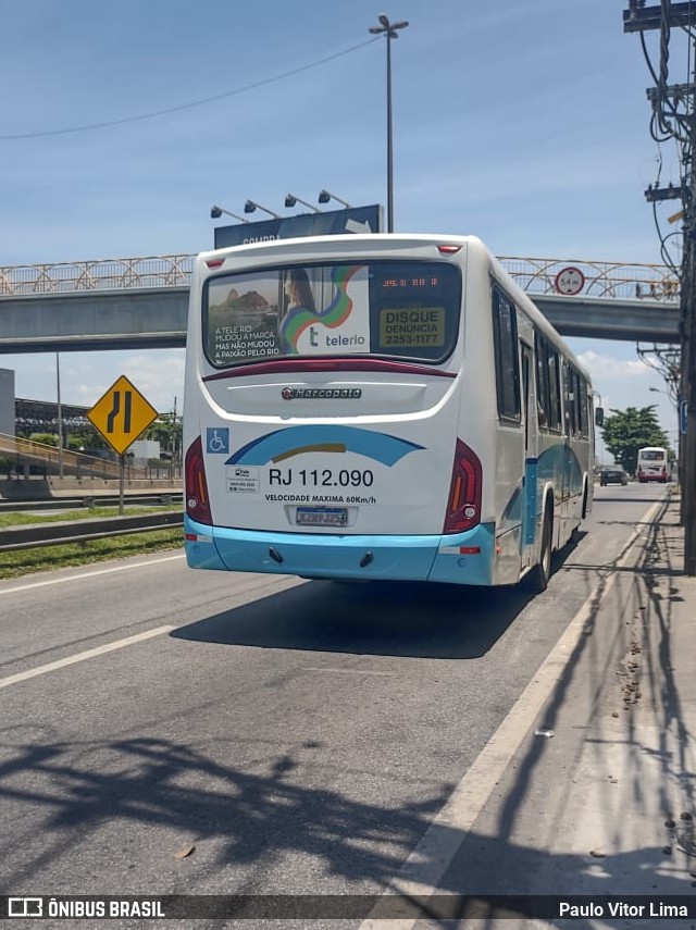 Auto Viação Vera Cruz - Belford Roxo RJ 112.090 na cidade de Rio de Janeiro, Rio de Janeiro, Brasil, por Paulo Vitor Lima. Número da foto: #9692601.