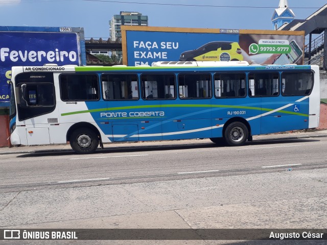 Viação Ponte Coberta RJ 190.031 na cidade de Nilópolis, Rio de Janeiro, Brasil, por Augusto César. Número da foto: #9691710.