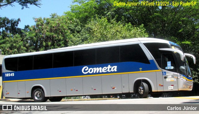 Viação Cometa 18545 na cidade de São Paulo, São Paulo, Brasil, por Carlos Júnior. ID da foto: 9693230.