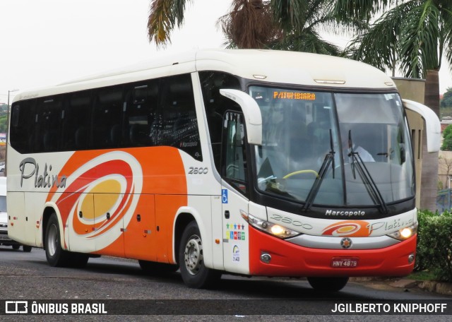 Viação Platina 2800 na cidade de Uberlândia, Minas Gerais, Brasil, por JGILBERTO KNIPHOFF. Número da foto: #9692114.