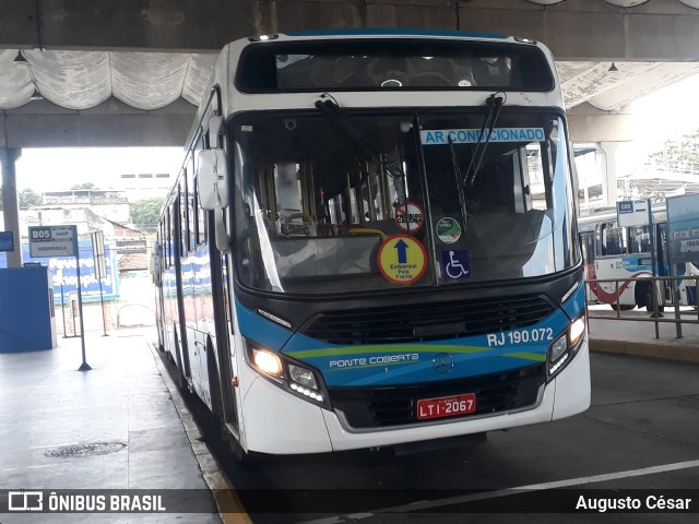 Viação Ponte Coberta RJ 190.072 na cidade de Nilópolis, Rio de Janeiro, Brasil, por Augusto César. Número da foto: #9693842.