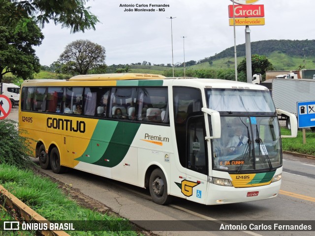 Empresa Gontijo de Transportes 12485 na cidade de João Monlevade, Minas Gerais, Brasil, por Antonio Carlos Fernandes. Número da foto: #9692217.