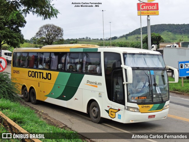 Empresa Gontijo de Transportes 12485 na cidade de João Monlevade, Minas Gerais, Brasil, por Antonio Carlos Fernandes. ID da foto: 9692217.