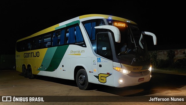 Empresa Gontijo de Transportes 18170 na cidade de Picos, Piauí, Brasil, por Jefferson Nunes. ID da foto: 9693939.