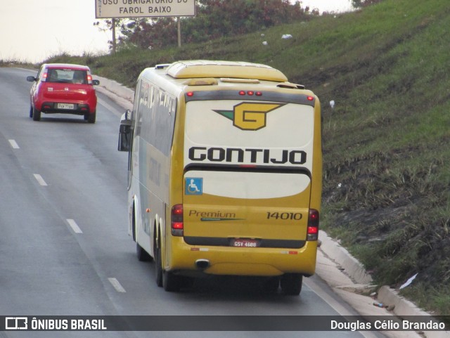 Empresa Gontijo de Transportes 14010 na cidade de Belo Horizonte, Minas Gerais, Brasil, por Douglas Célio Brandao. ID da foto: 9693613.