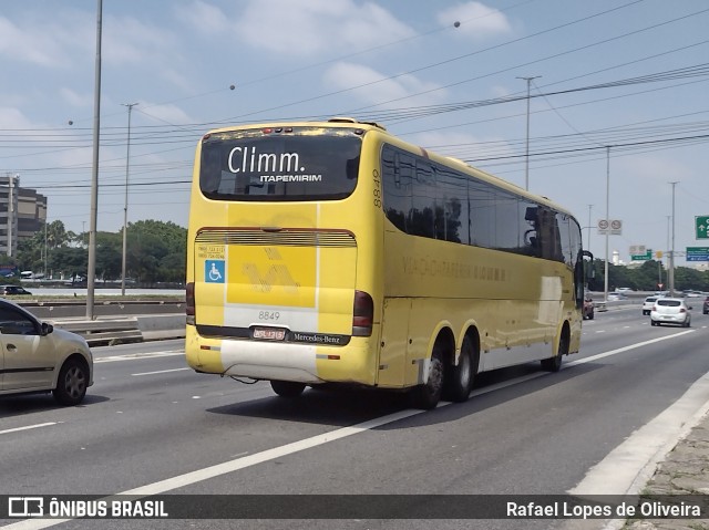 Viação Itapemirim 8849 na cidade de São Paulo, São Paulo, Brasil, por Rafael Lopes de Oliveira. ID da foto: 9692900.