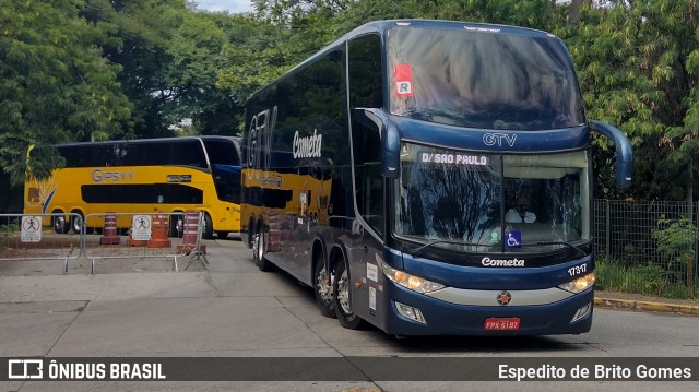 Viação Cometa 17317 na cidade de São Paulo, São Paulo, Brasil, por Espedito de Brito Gomes. ID da foto: 9693619.