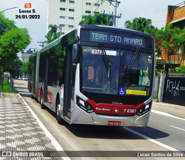 Viação Gatusa Transportes Urbanos 7 6361 na cidade de São Paulo, São Paulo, Brasil, por Lucas Santos da Silva. ID da foto: 9695735.