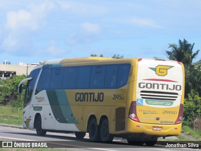 Empresa Gontijo de Transportes 21450 na cidade de Jaboatão dos Guararapes, Pernambuco, Brasil, por Jonathan Silva. ID da foto: 9694503.