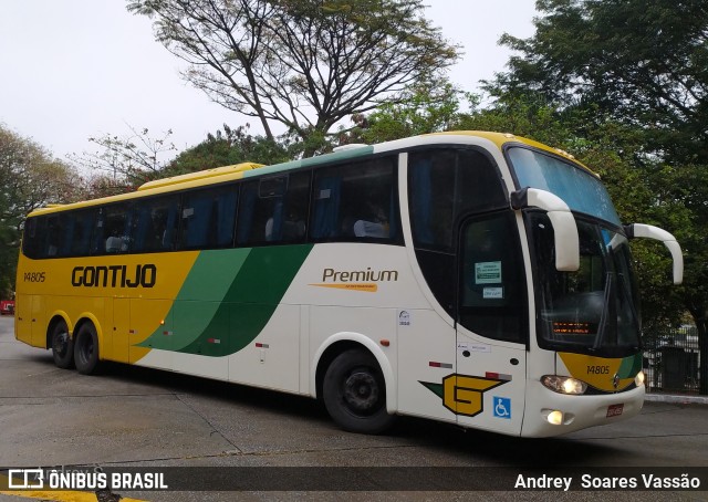 Empresa Gontijo de Transportes 14805 na cidade de São Paulo, São Paulo, Brasil, por Andrey  Soares Vassão. ID da foto: 9695624.