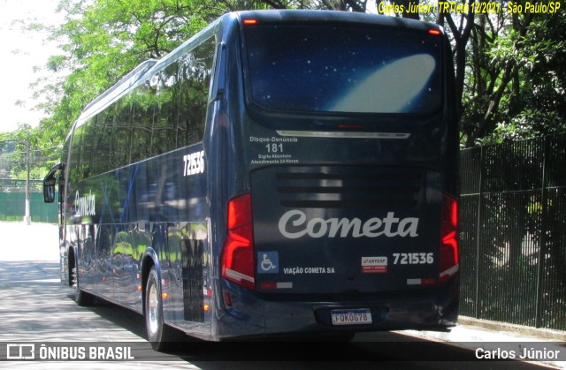 Viação Cometa 721536 na cidade de São Paulo, São Paulo, Brasil, por Carlos Júnior. ID da foto: 9696645.