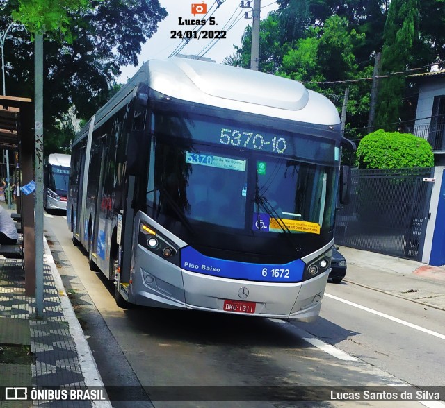 Viação Grajaú S.A. 6 1672 na cidade de São Paulo, São Paulo, Brasil, por Lucas Santos da Silva. Número da foto: #9700685.