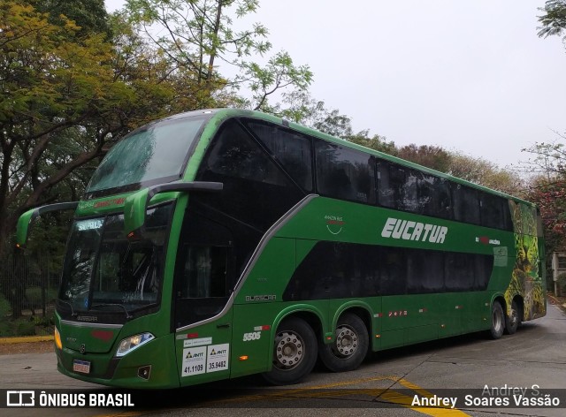 Eucatur - Empresa União Cascavel de Transportes e Turismo 5505 na cidade de São Paulo, São Paulo, Brasil, por Andrey  Soares Vassão. ID da foto: 9700878.