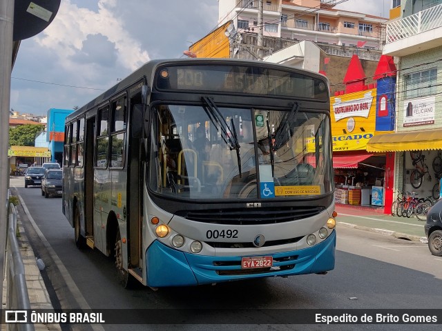 Viação Nossa Cidade 00492 na cidade de Franco da Rocha, São Paulo, Brasil, por Espedito de Brito Gomes. ID da foto: 9697672.