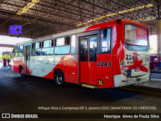 Expresso CampiBus 2243 na cidade de Campinas, São Paulo, Brasil, por Henrique Alves de Paula Silva. ID da foto: 9700693.