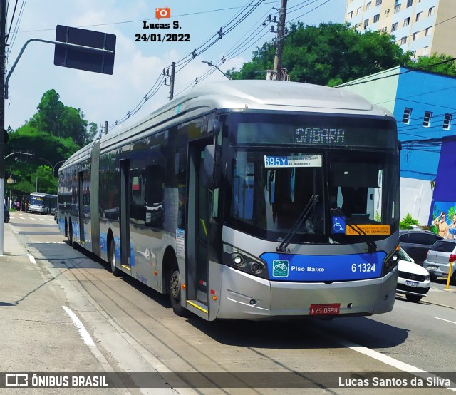 Viação Grajaú S.A. 6 1324 na cidade de São Paulo, São Paulo, Brasil, por Lucas Santos da Silva. Número da foto: #9698200.
