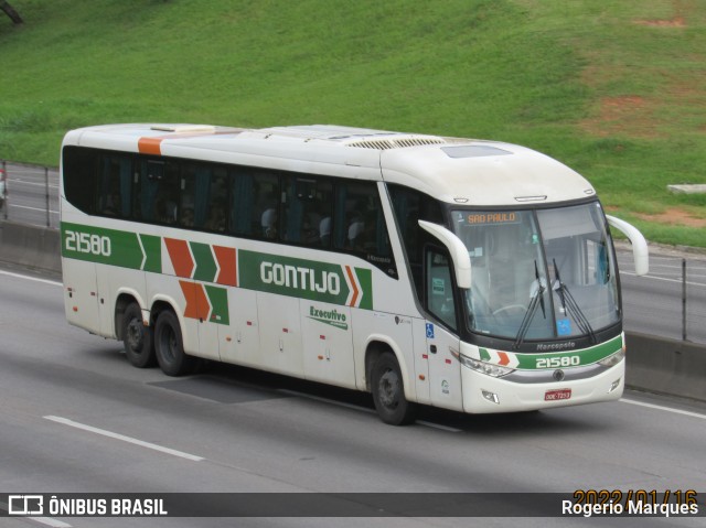 Empresa Gontijo de Transportes 21580 na cidade de São José dos Campos, São Paulo, Brasil, por Rogerio Marques. ID da foto: 9699829.