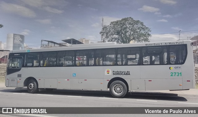 City Transporte Urbano Intermodal Sorocaba 2731 na cidade de Sorocaba, São Paulo, Brasil, por Vicente de Paulo Alves. ID da foto: 9698953.