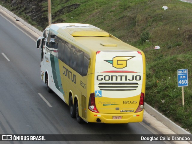 Empresa Gontijo de Transportes 18025 na cidade de Belo Horizonte, Minas Gerais, Brasil, por Douglas Célio Brandao. ID da foto: 9700751.