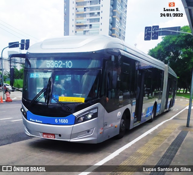 Viação Grajaú S.A. 6 1680 na cidade de São Paulo, São Paulo, Brasil, por Lucas Santos da Silva. ID da foto: 9698199.