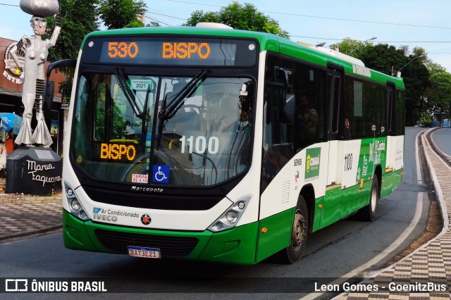 Viação Paraense Cuiabá Transportes 1100 na cidade de Cuiabá, Mato Grosso, Brasil, por Leon Gomes. Número da foto: #9699545.