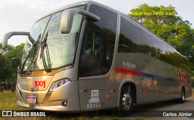 Auto Viação 1001 RJ 108.1220 na cidade de São Paulo, São Paulo, Brasil, por Carlos Júnior. ID da foto: 9699873.