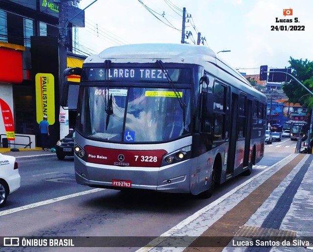 Viação Metrópole Paulista - Zona Sul 7 3228 na cidade de São Paulo, São Paulo, Brasil, por Lucas Santos da Silva. ID da foto: 9698237.