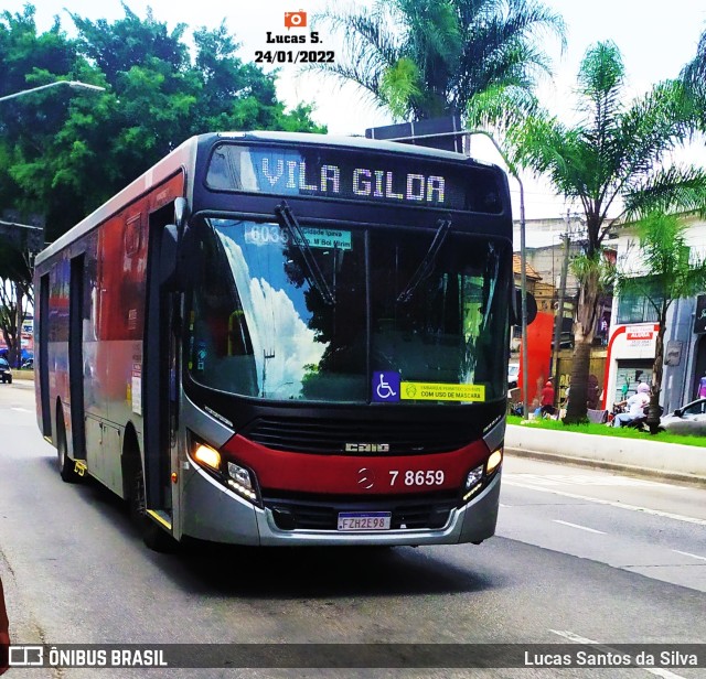 Transwolff Transportes e Turismo 7 8659 na cidade de São Paulo, São Paulo, Brasil, por Lucas Santos da Silva. ID da foto: 9700665.