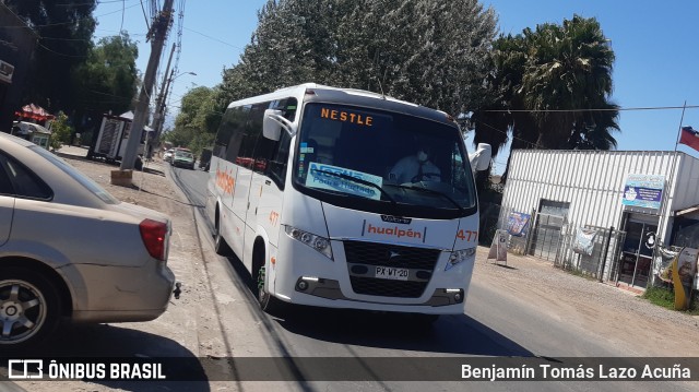 Buses Hualpén 477 na cidade de Padre Hurtado, Talagante, Metropolitana de Santiago, Chile, por Benjamín Tomás Lazo Acuña. Número da foto: #9701174.