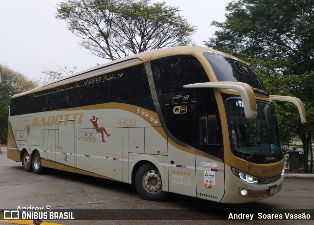 Auto Viação Gadotti 4420 na cidade de São Paulo, São Paulo, Brasil, por Andrey  Soares Vassão. ID da foto: 9700937.