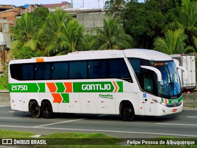 Empresa Gontijo de Transportes 21750 na cidade de Salvador, Bahia, Brasil, por Felipe Pessoa de Albuquerque. ID da foto: 9702982.