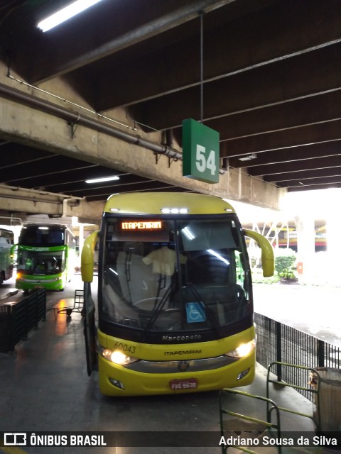 Viação Itapemirim 60043 na cidade de São Paulo, São Paulo, Brasil, por Adriano Sousa da Silva. Número da foto: #9622460.