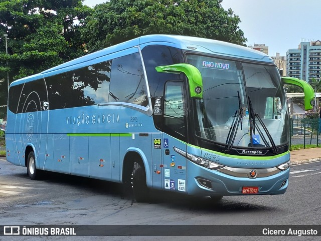 Viação Garcia 8395 na cidade de Ribeirão Preto, São Paulo, Brasil, por Cicero Augusto. Número da foto: #9619687.