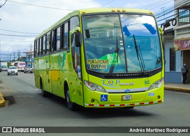 TQP - Transportes Quepos Puntarenas 62 na cidade de Puntarenas, Puntarenas, Costa Rica, por Andrés Martínez Rodríguez. Número da foto: #9622364.