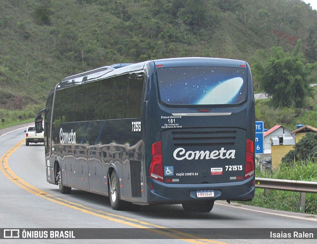 Viação Cometa 721513 na cidade de Santos Dumont, Minas Gerais, Brasil, por Isaias Ralen. ID da foto: 9619635.