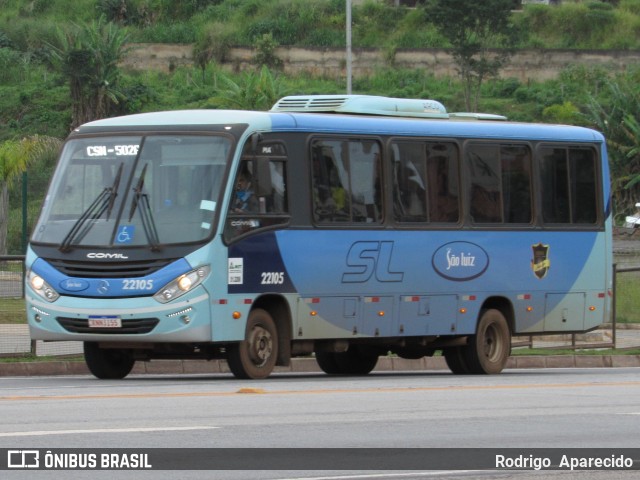 Viação São Luiz 22105 na cidade de Conselheiro Lafaiete, Minas Gerais, Brasil, por Rodrigo  Aparecido. Número da foto: #9621581.