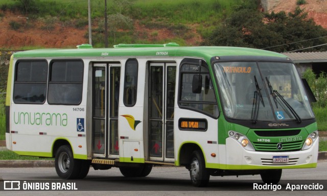 Viação Umuarama 14076 na cidade de Conselheiro Lafaiete, Minas Gerais, Brasil, por Rodrigo  Aparecido. Número da foto: #9621730.