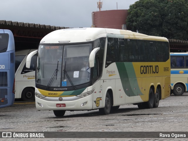 Empresa Gontijo de Transportes 18610 na cidade de Vitória da Conquista, Bahia, Brasil, por Rava Ogawa. ID da foto: 9620455.