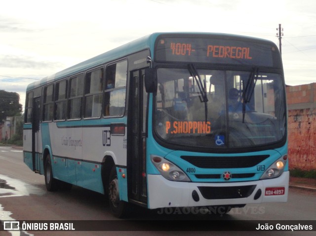 UTB - União Transporte Brasília 4800 na cidade de Novo Gama, Goiás, Brasil, por João Gonçalves. ID da foto: 9619747.