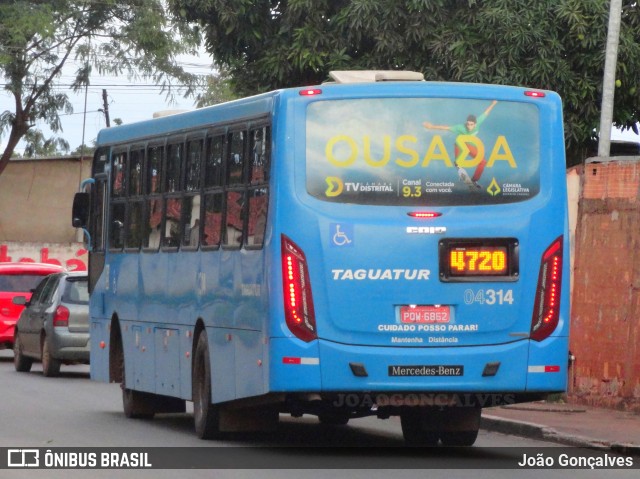 Taguatur - Taguatinga Transporte e Turismo 04314 na cidade de Novo Gama, Goiás, Brasil, por João Gonçalves. Número da foto: #9619751.