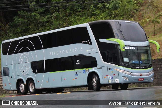 Viação Garcia 8633 na cidade de Joinville, Santa Catarina, Brasil, por Alyson Frank Ehlert Ferreira. ID da foto: 9620424.