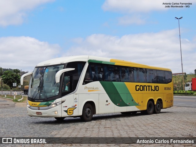 Empresa Gontijo de Transportes 18360 na cidade de João Monlevade, Minas Gerais, Brasil, por Antonio Carlos Fernandes. ID da foto: 9620154.