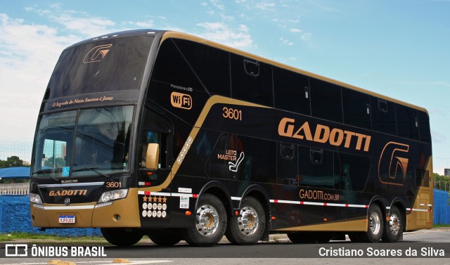 Auto Viação Gadotti 3601 na cidade de São Paulo, São Paulo, Brasil, por Cristiano Soares da Silva. ID da foto: 9622040.