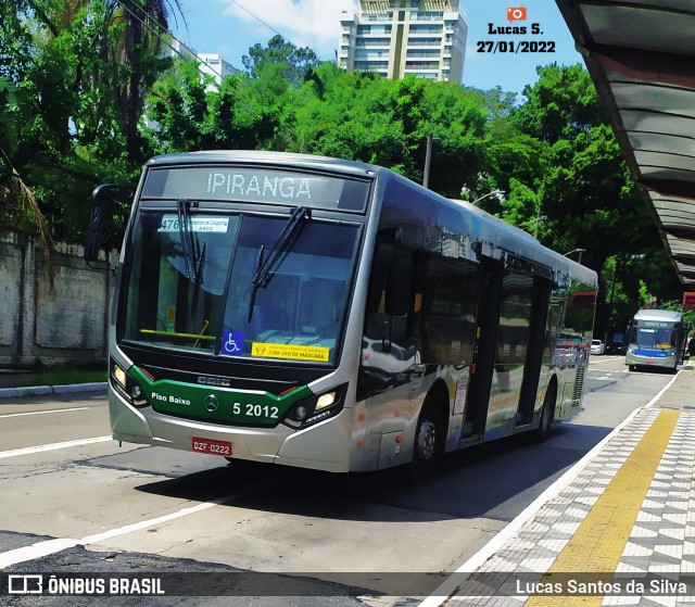 Via Sudeste Transportes S.A. 5 2012 na cidade de São Paulo, São Paulo, Brasil, por Lucas Santos da Silva. Número da foto: #9707293.
