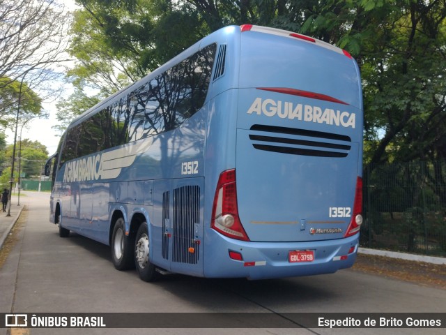 Viação Águia Branca 13512 na cidade de São Paulo, São Paulo, Brasil, por Espedito de Brito Gomes. ID da foto: 9704242.