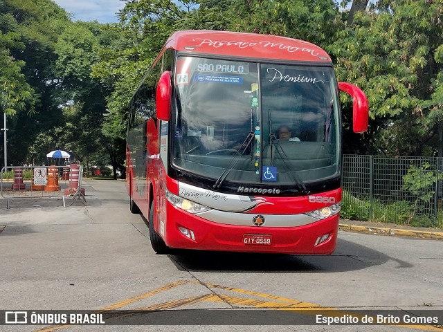Empresa de Ônibus Pássaro Marron 5950 na cidade de São Paulo, São Paulo, Brasil, por Espedito de Brito Gomes. Número da foto: #9704180.
