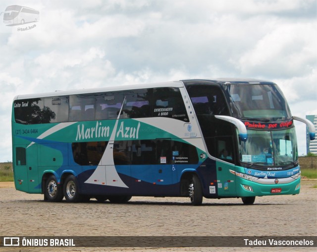 Marlim Azul Turismo 1818 na cidade de Vitória da Conquista, Bahia, Brasil, por Tadeu Vasconcelos. Número da foto: #9706891.